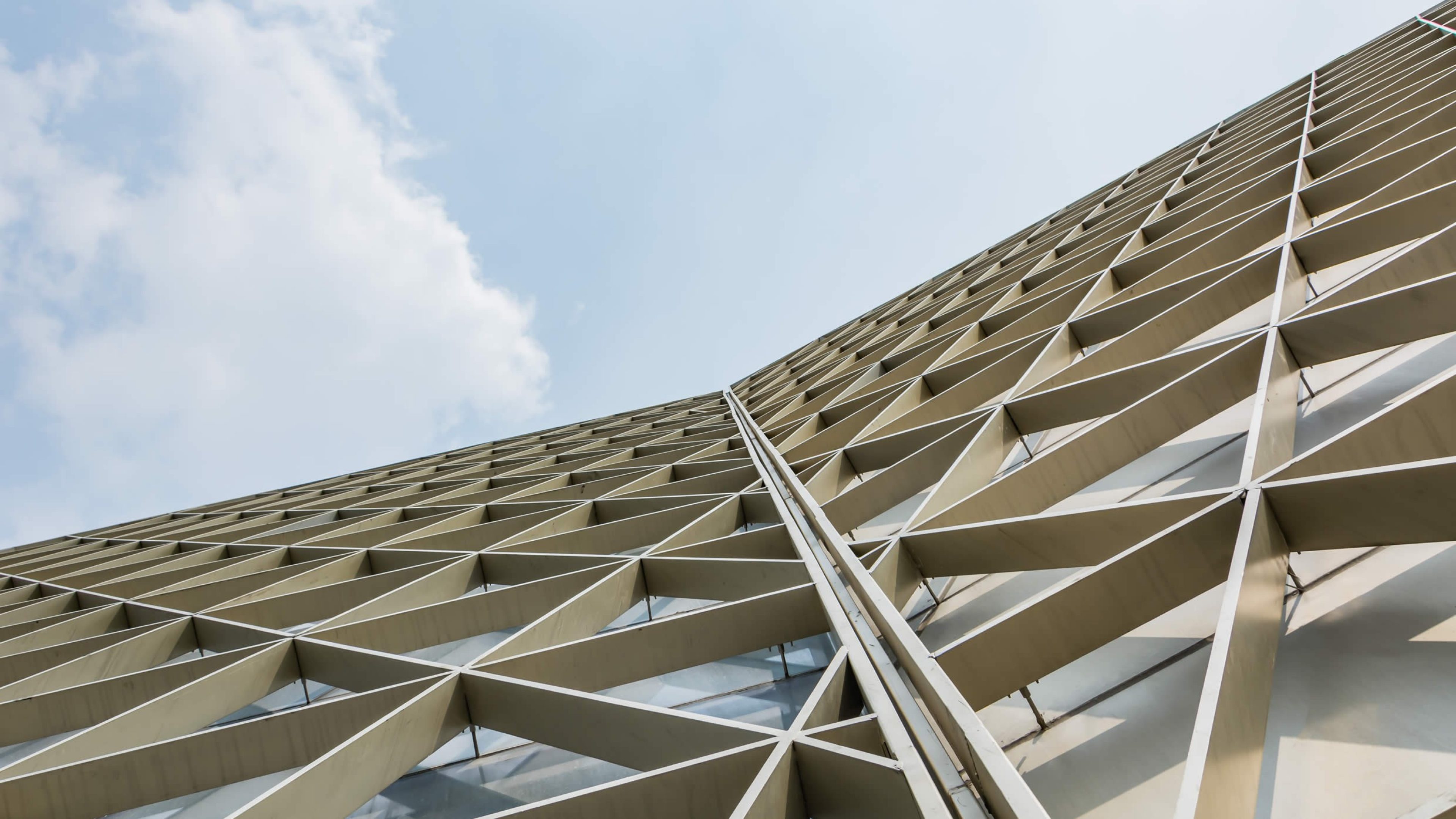 Ethmoid roof of glass, concrete and metal.